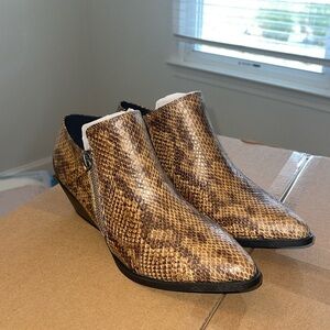BRAND NEW Snakeskin Booties!